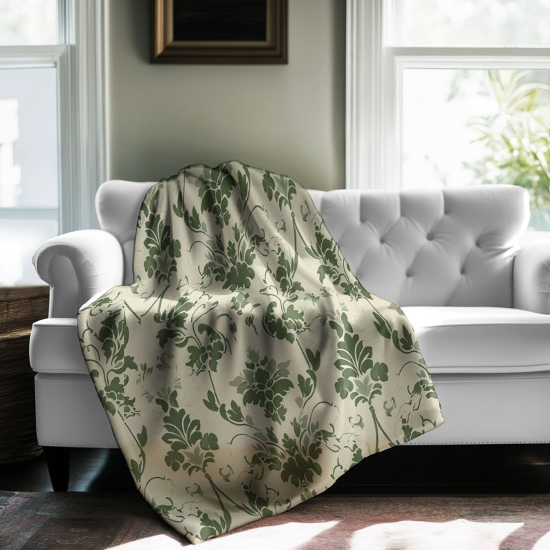 Royal Motifs - 1 Piece Premium Sherpa Blanket, Queen
