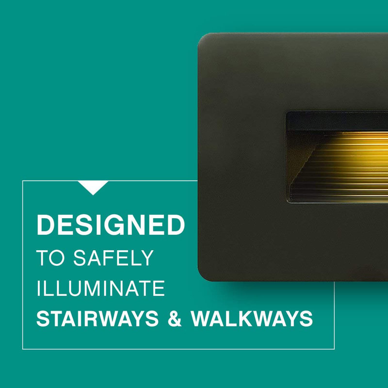 Luna Line Voltage Integrated LED Step Light, 3000K, Bronze