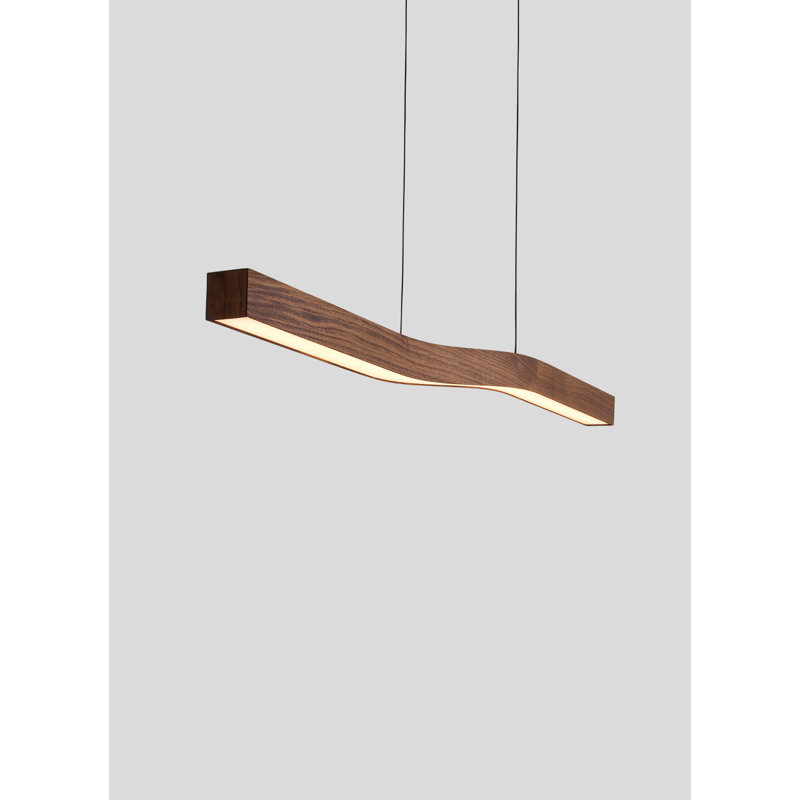 Camur 1 - Light LED Pendant, Dark Stained Walnut, 2700K