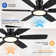 Modern 55'' Flush Mount Ceiling Fan With Led Lights And Remote Control