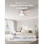 Ventilateur de plafond 4 pales blanc intelligent avec minuterie, lumière et télécommande DREO