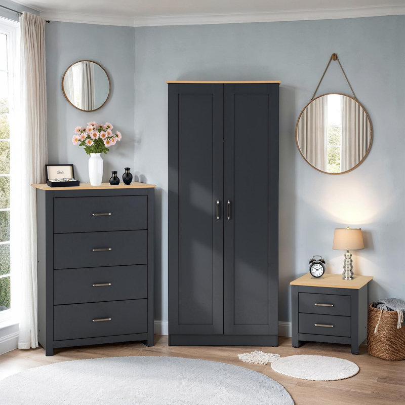 Nicu Piece Bedroom Set, Grey