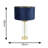Ahedo Glass with Table Lamp and Velvet with Metallic Inner Lamp Shade and LED Bulb-1773716513-1773716573