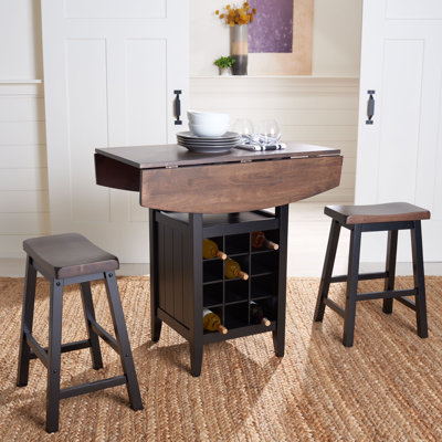 2 - Person Solid Wood Top Four Leg Dining Set