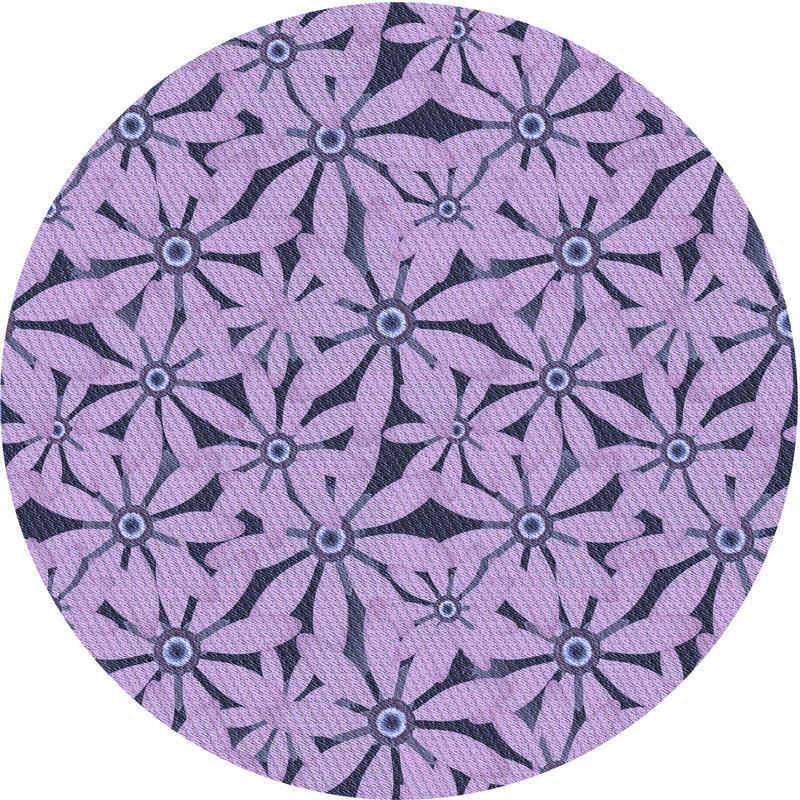 Tapis violet / gris Thorbiorn, Rectangle 7 pi x 9 pi