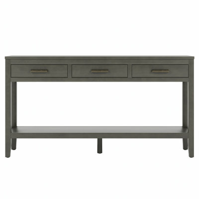 3-Drawer Console Table with 1 Shelf, Modern Minimalist Design for Elegant Storage and Display in Any Room