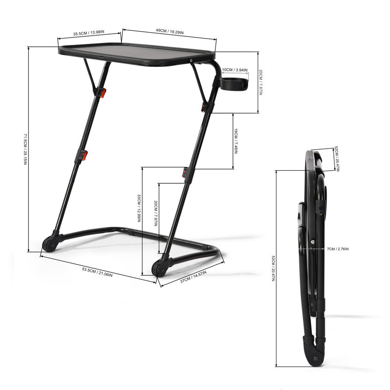 Adjustable Metal Base Writing Desk