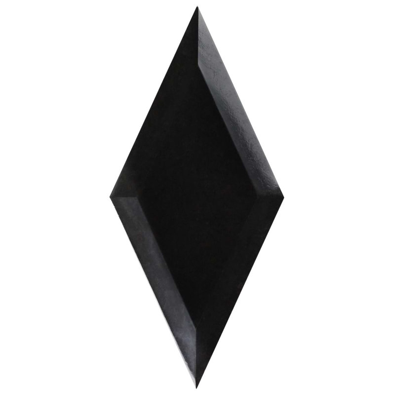 Basque 6x12 Beveled Polished Marble Tile, Black