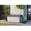 Boîte de terrasse avec rangement d'extérieur de 150 gallons en résine grise durable pour ranger les meubles et les fournitures en résine durable Premier de Keter-76454527
