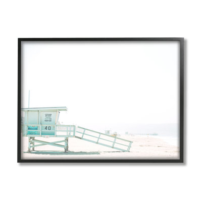 " Summer Sun Beach Coast Blue Lifeguard Shack "