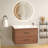 30"  reddish brown  Wall Mounting Bathroom Vanity, Soft Close  2 Drawer