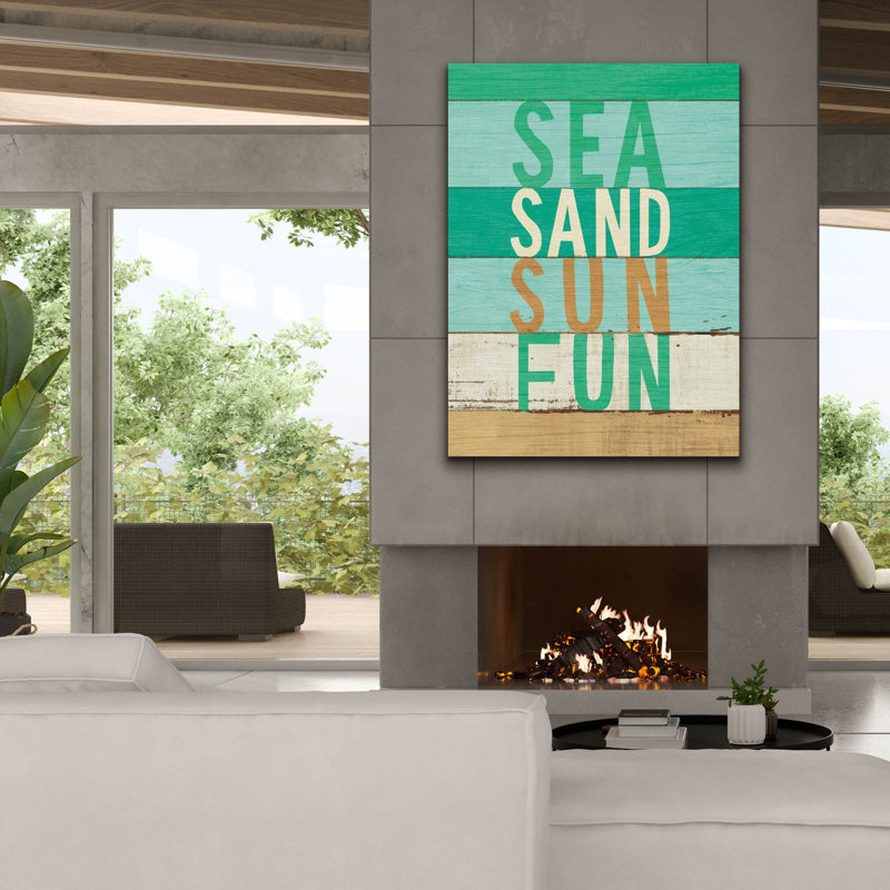 Toile épique Graffiti «Beachscape Inspiration Viii Green» par Michael Mullan, art mural 40 po x 54 po