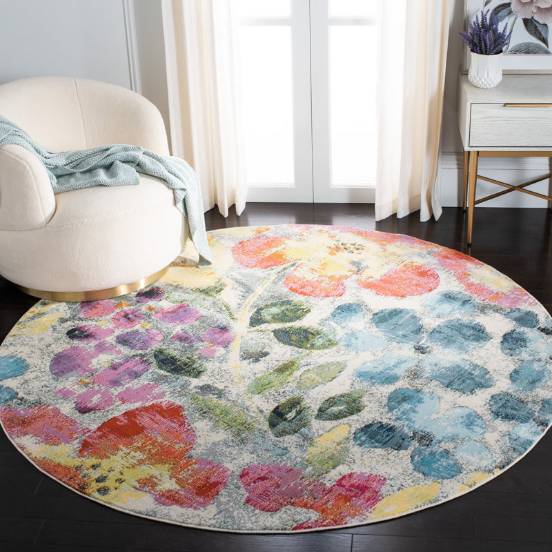 Tapis floral Maeser 300 Performance, Rond 6 pi 7 po