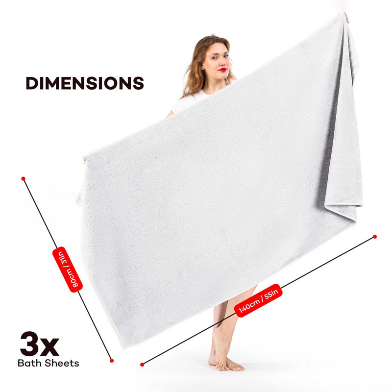100% Cotton Bath Sheet, White