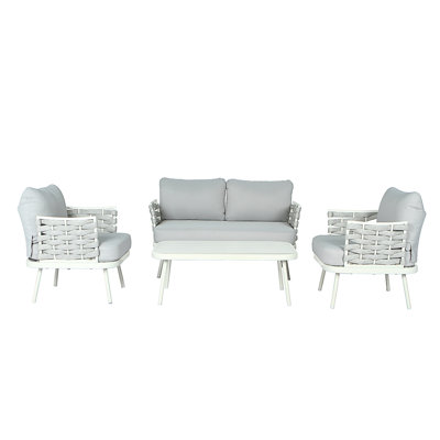 Mariano Steel 4-Pieces Coversation Set