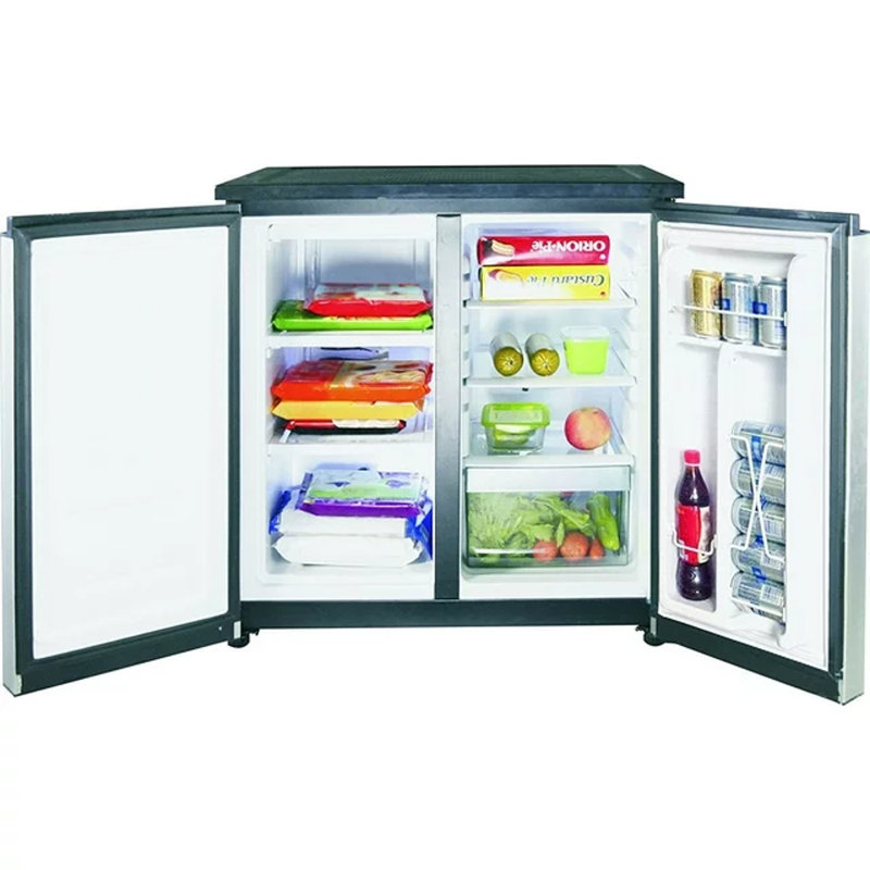 Arctic Chef 5.5 Cu. Ft. Side by Side 2 Door Refrigerator/Freezer