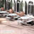 Outdoor Picnic Table Portable Picnic Table Bench w/ 4 Benches & Umbrella Hole White-28049685