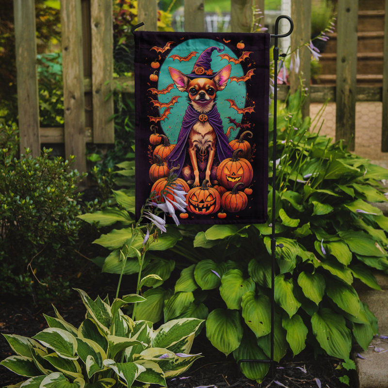 Drapeau de jardin d'Halloween en polyester Jalante, 15,5 po x 11,25 po