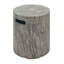Table d'appoint et support de réservoir en oxyde de magnésium 16 x 20 po gris, rond et élégant, matériau léger contemporain
