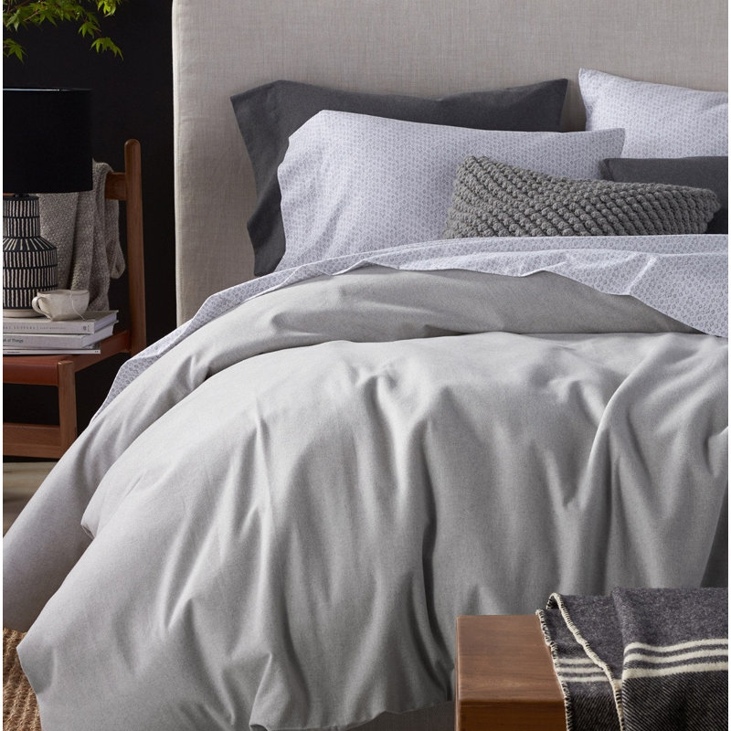 Cloud Duvet Cover, King Duvet Cover, Pale Gray Heather