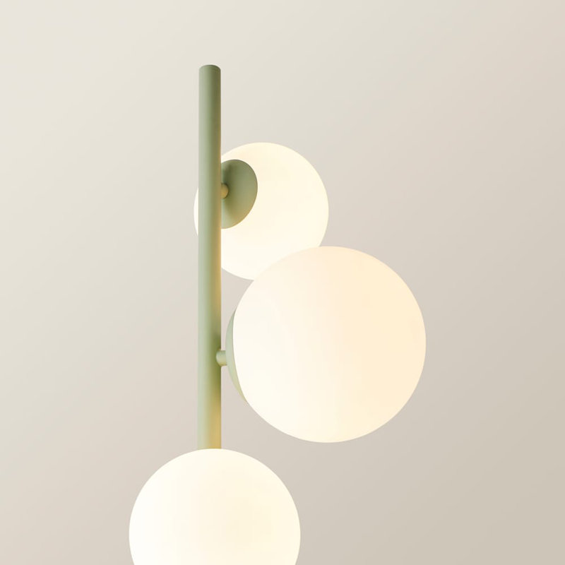 Anisca 165cm Painted Traditional Floor Lamp, Sage