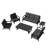 7-person Outdoor Conversation Set, Perfect For Entertaining With Included Tables-478362350-478362338-478403601