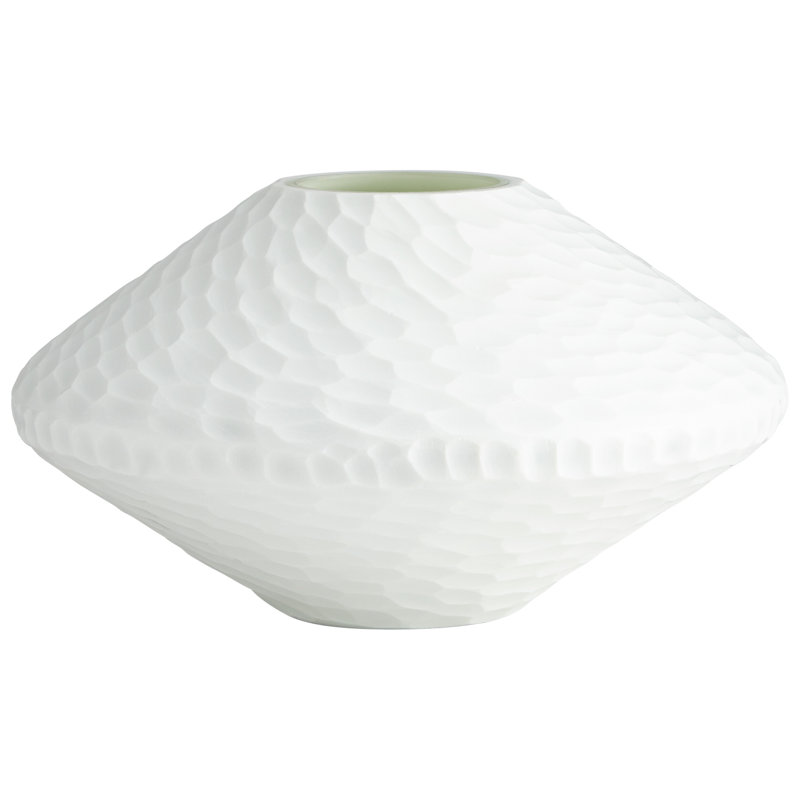 Buttercream Glass Table Vase, 5.5" H x 10" W x 10" D