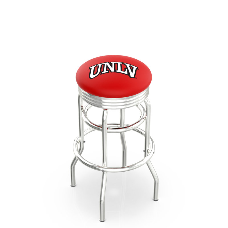 Tabouret de bar Logo Series, Tabouret de bar d'une hauteur de siège de 30 po, Double anneau chromé