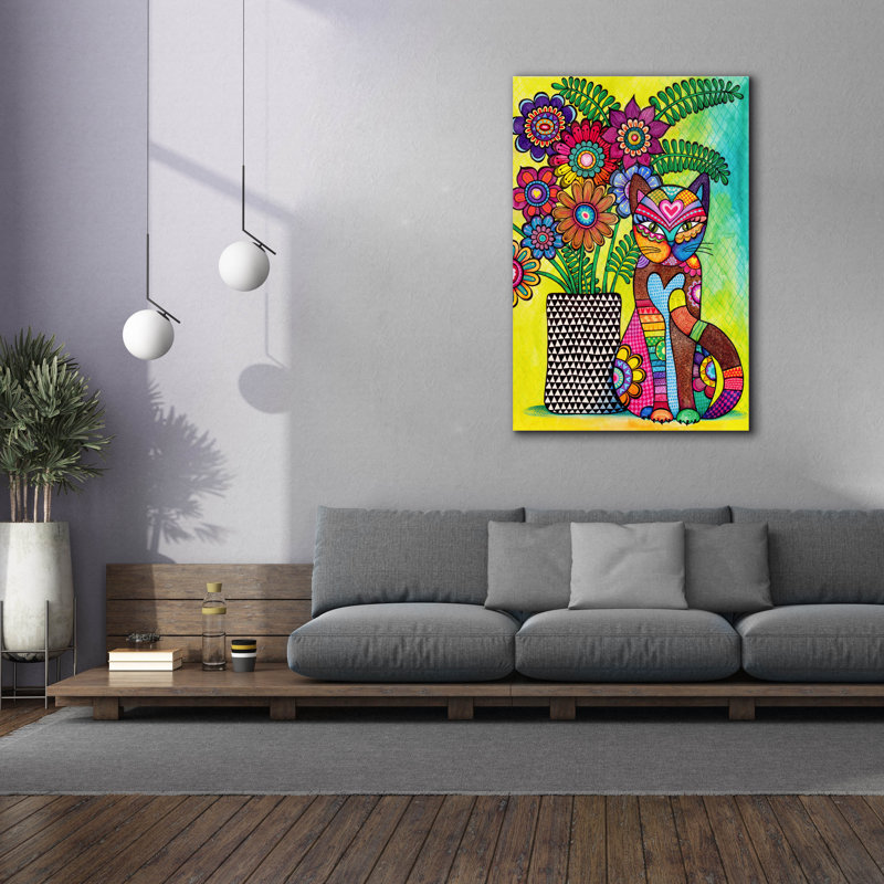 «Mums Flowers» par Hello Angel, art mural sur toile, H 60 po x l 40 po x P 1,5 po