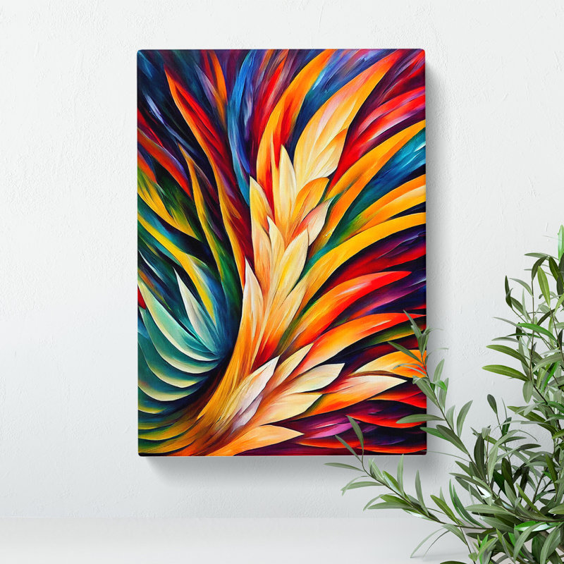 Feather Portrait No.2 - Wrapped Canvas, 50cm H x 35cm W x 3cm D