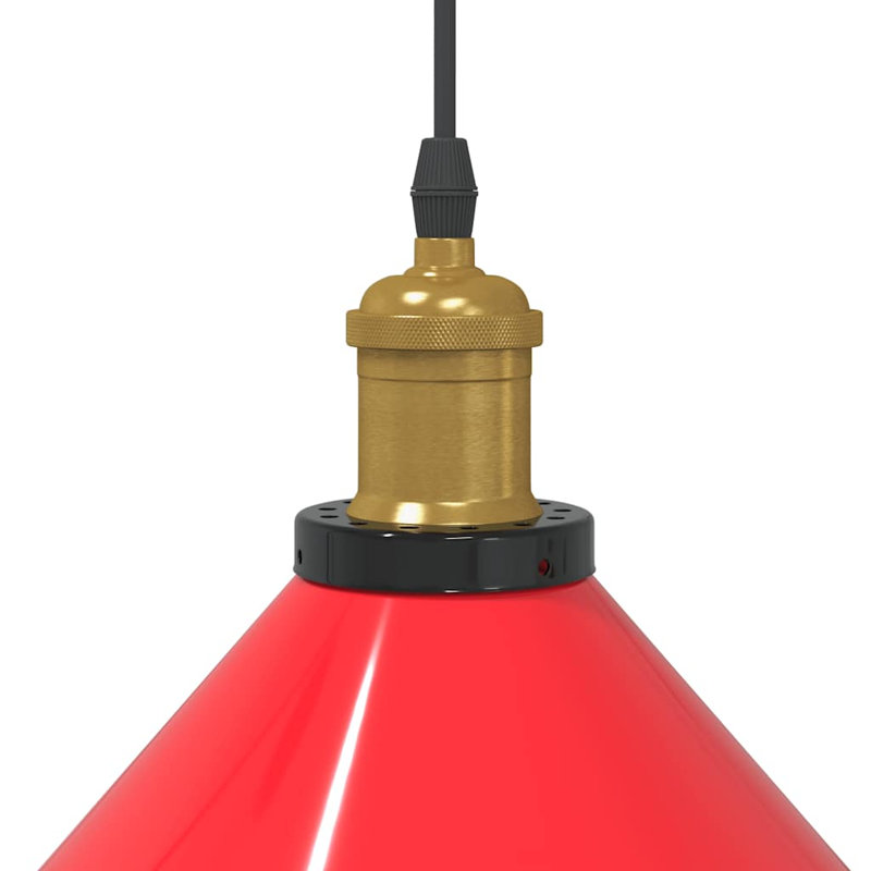 Ashyia 1 - Light Gloss Green Pendant, Gloss Red