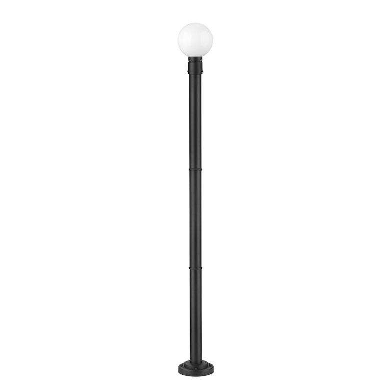 Lampadaire noir 1 lumière Hyrup 85,25 po (double), Givré