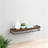 Floating Shelves Set Of 2, Rustic Wood Wall Mounted Storage Shelves For Bathroom, Kitchen, Living Room, Bedroom, Industrial Torched Wood Design With Protective Bar-1108723451