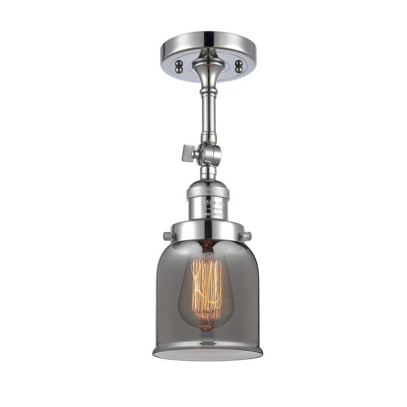 Bell - 1 Light 8" Sconce, Plated Smoked, Polished Chrome, No Bulb Included