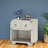 Modern Brugier Gray Nightstand, Open Shelf & 1 Large Drawer with Metal Glide Side Table for Any Room-1150587895