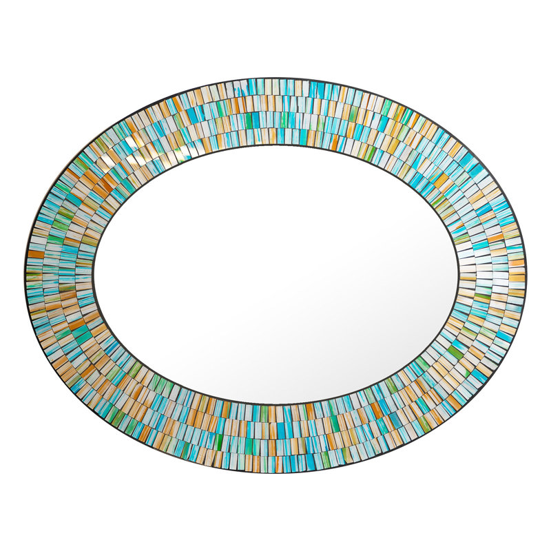 Miroir de mosaïque mural Zorigs, Vert