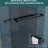 Double Sliding Glass Shower Door, 8Mm Glass, Matte Black 304 Stainless Steel, Reversible Sliding, Water-Repellent, Dry Bathroom 76"H Tempered Wet/Dry Separation, Weekly Maintenance