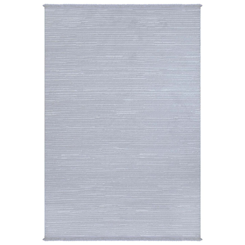 Tapis gris anti-allergique Vorgara, Rectangle 4 pi x 7 pi 3 po