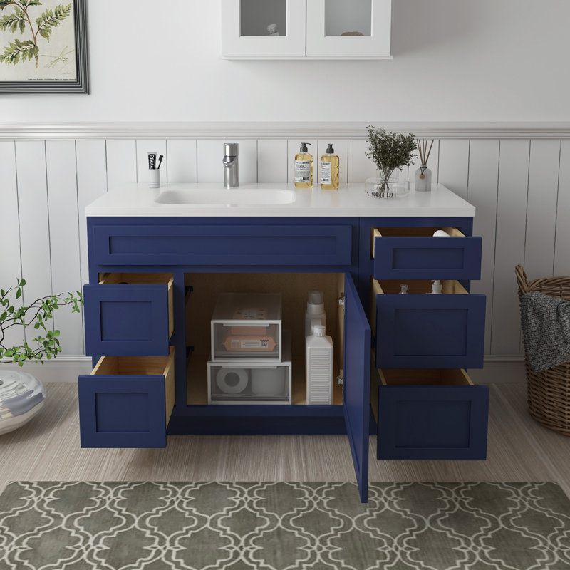 Base de meuble-lavabo simple 51 po seulement, Bleu