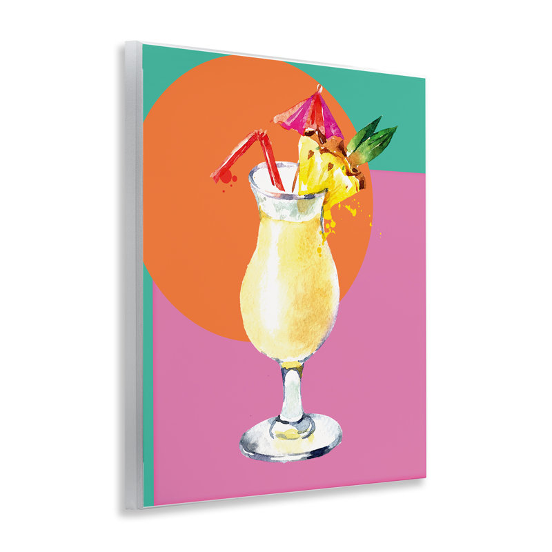 Art moderne moderne sur plaque cocktail tropical par Susan Jill