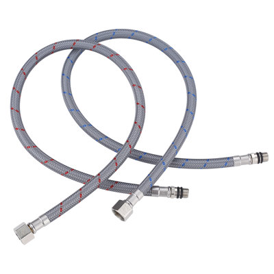 Tuyau de robinet de cuisine pour salle de bain ARCORA, conduites d'alimentation en nylon tressé en filetage de compression 3/8 po x connecteur mâle M10 (1 paire)