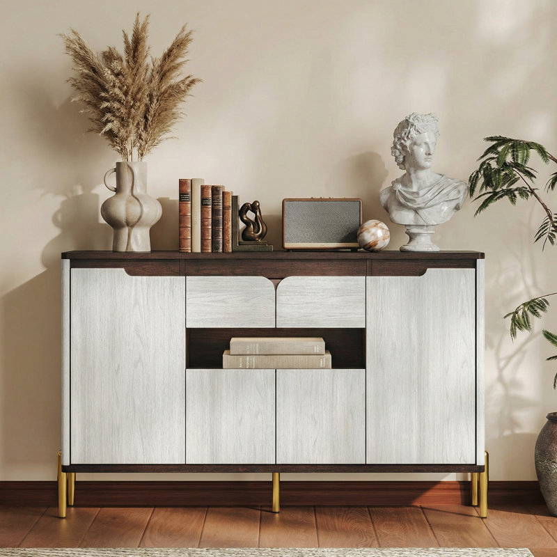 Sea 47.2" Mid-Century Sideboard with Metal Legs