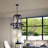 Frankie 5 - Light 16.1" Antique Black Candle Style Geometric Chandelier