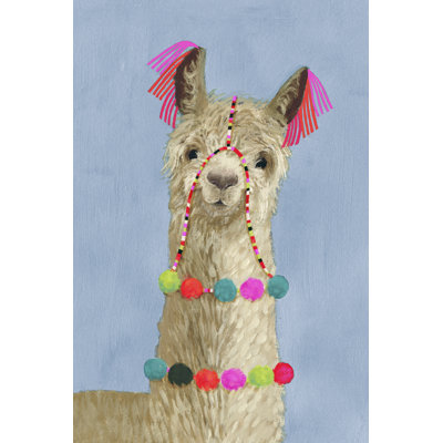 Adorned Llama III by Victoria Borges - Painting on Canvas