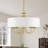 Sampson 5 - Light Shaded Drum Chandelier-350388593