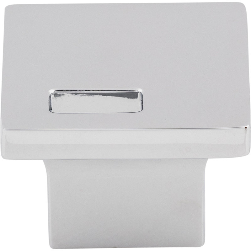 Modern Metro Slot 1 1/4" Length Square Knob, Polished Chrome
