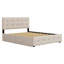 Lit plateforme tapissier avec 2 tiroirs et lit gigogne-832948609