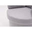 Chaise rembourrée grise avec base pivotante et compartiment de rangement, rangement en tissu bien conçu,-820024148