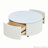 Round Movable Coffee Table with Casters
