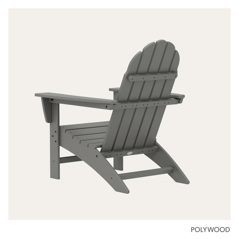 POLYWOOD Vineyard Adirondack Chair, SlateGray